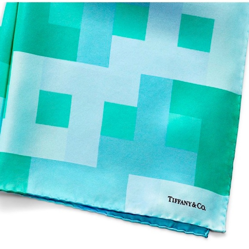 NWT Tiffany Pixel Silk Scarf